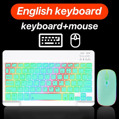 Για iPad Ασύρματο πληκτρολόγιο με οπίσθιο φωτισμό πληκτρολόγιο Συμβατό με Bluetooth Πληκτρολόγιο υπολογιστή κινητού τηλεφώνου Samsung Huawei για iOS Android