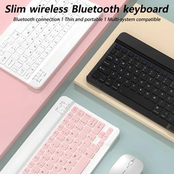 CASEPOKE Mini Bluetooth πληκτρολόγιο και ποντίκι για iPad Αξεσουάρ iPhone Ασύρματο πληκτρολόγιο για iOS Android Windows Tablet Phone