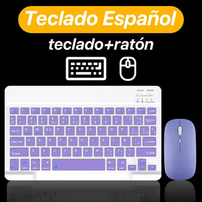 CASEPOKE Mini Bluetooth-klaviatuur ja -hiir iPadile iPhone`i tarvikud Juhtmeta klaviatuur iOS-i jaoks Android Windows-tahveltelefon