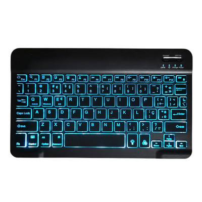 7 värvi RGB Bluetooth-klaviatuur Taaslaetav taustvalgustusega juhtmevaba klaviatuur iPad mini Air Pro jaoks Android Widowsi telefoni tahvelarvuti jaoks