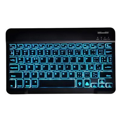 7 värvi RGB Bluetooth-klaviatuur Taaslaetav taustvalgustusega juhtmevaba klaviatuur iPad mini Air Pro jaoks Android Widowsi telefoni tahvelarvuti jaoks
