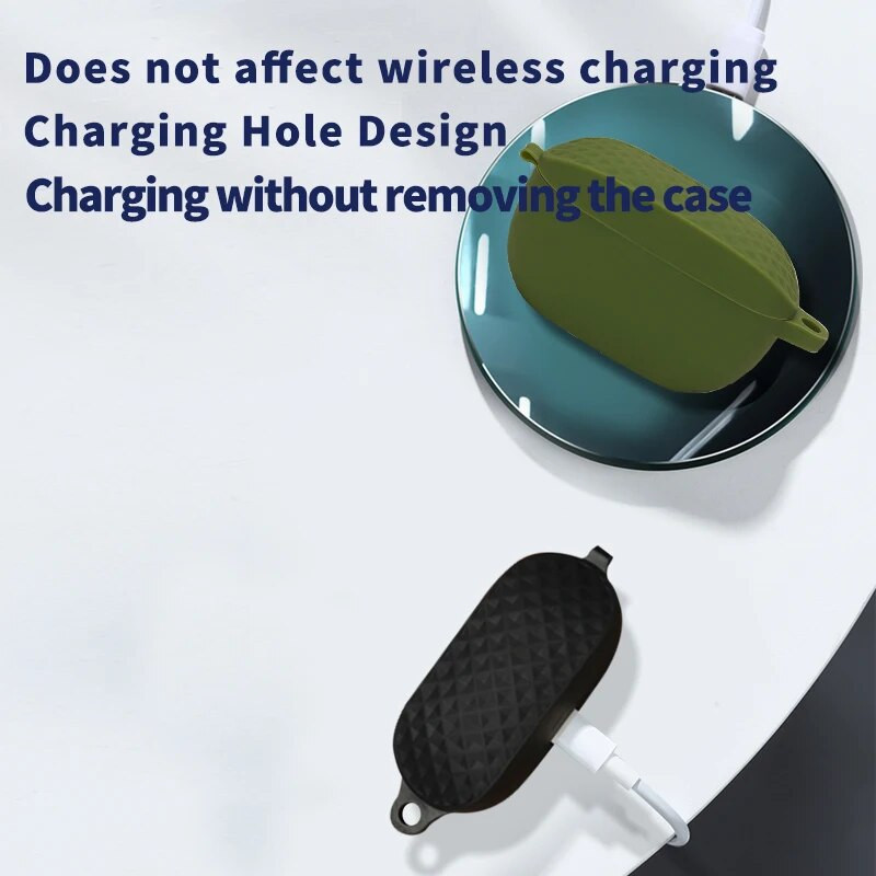 Θήκη 1 τμχ από μαλακή σιλικόνη για φορητό προστατευτικό κάλυμμα JBL Wave 100TWS με Αντι-χαμένο ασύρματο μανίκι ακουστικών Bluetooth με γάντζο