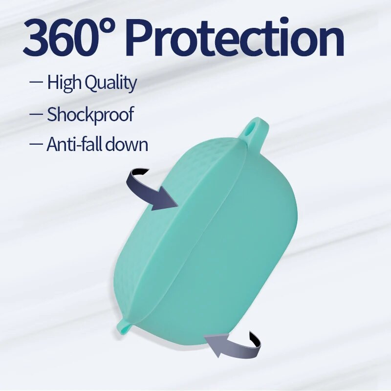 Θήκη 1 τμχ από μαλακή σιλικόνη για φορητό προστατευτικό κάλυμμα JBL Wave 100TWS με Αντι-χαμένο ασύρματο μανίκι ακουστικών Bluetooth με γάντζο