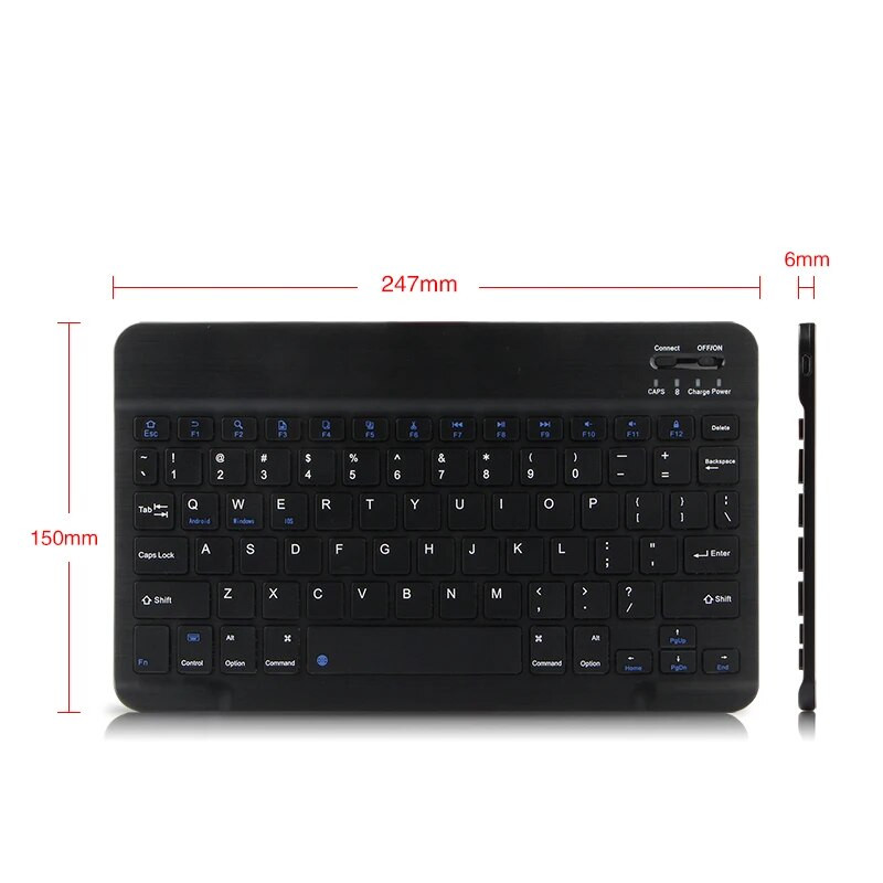 Planšetinio kompiuterio belaidė klaviatūra, skirta Huawei MediaPad T5 10 T3 9.6 8.0 M5 Lite 10.1 Teclado Bluetooth klaviatūra, skirta Huawei MatePad 10.4