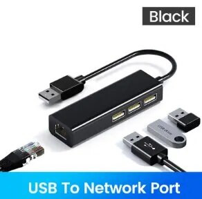 USB-adapter Ethernet USB 2.0.1C/MA 3USB 2.0+RJ45 jaotur MacBook Xiaomi Samsung Windows Huawei arvutiadapteri jaoks