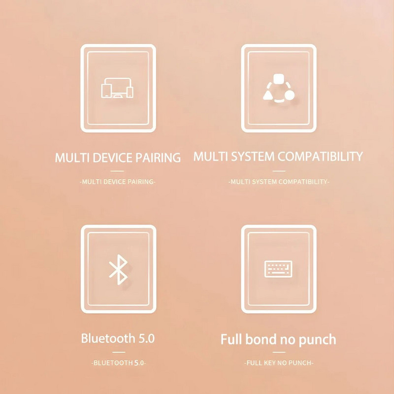 CASEPOKE pārnēsājama plāna klusa planšetdatora tastatūra, uzlādējama aizmugurgaismojuma bezvadu Bluetooth tastatūra iOS Android Windows planšetdatoram