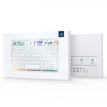 Прозрачна безжична клавиатура за iPad, Huawei, външна клавиатура за таблет Samsung Xiaomi, мини Bluetooth клавиатура за домашен офис