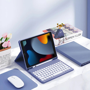 CASEPOKE безжичен bluetooth кръгъл ключ тиха клавиатура, подходяща за Samsung Xiaomi Google Huawei iPad мобилна клавиатура и мишка