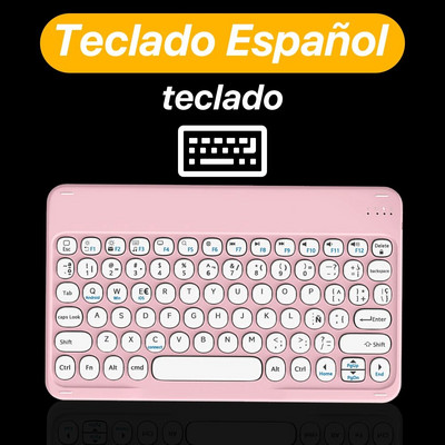 CASEPOKE ασύρματο bluetooth στρογγυλό αθόρυβο πληκτρολόγιο κατάλληλο για κινητό πληκτρολόγιο και ποντίκι Samsung Xiaomi Google Huawei iPad