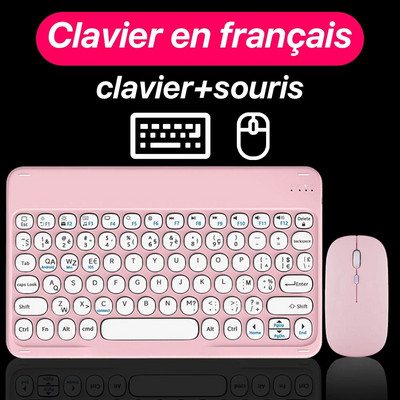 CASEPOKE ασύρματο bluetooth στρογγυλό αθόρυβο πληκτρολόγιο κατάλληλο για κινητό πληκτρολόγιο και ποντίκι Samsung Xiaomi Google Huawei iPad