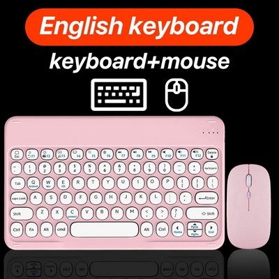 CASEPOKE ασύρματο bluetooth στρογγυλό αθόρυβο πληκτρολόγιο κατάλληλο για κινητό πληκτρολόγιο και ποντίκι Samsung Xiaomi Google Huawei iPad