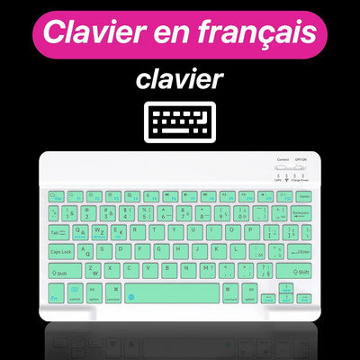 CASEPOKE Επαναφορτιζόμενο tablet Ασύρματο πληκτρολόγιο και ποντίκι Bluetooth για iOS Android Τηλεφωνικό πληκτρολόγιο tablet για iPad iPhone