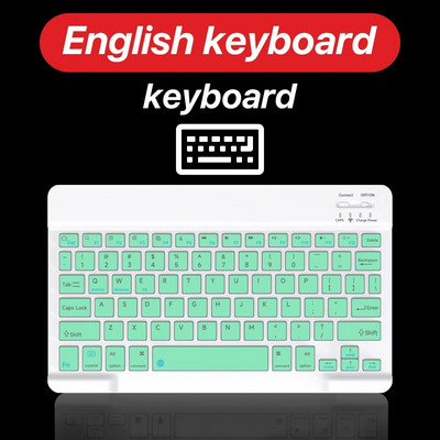 CASEPOKE Επαναφορτιζόμενο tablet Ασύρματο πληκτρολόγιο και ποντίκι Bluetooth για iOS Android Τηλεφωνικό πληκτρολόγιο tablet για iPad iPhone