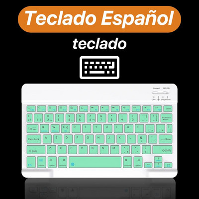 CASEPOKE Επαναφορτιζόμενο tablet Ασύρματο πληκτρολόγιο και ποντίκι Bluetooth για iOS Android Τηλεφωνικό πληκτρολόγιο tablet για iPad iPhone