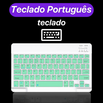 CASEPOKE Επαναφορτιζόμενο tablet Ασύρματο πληκτρολόγιο και ποντίκι Bluetooth για iOS Android Τηλεφωνικό πληκτρολόγιο tablet για iPad iPhone