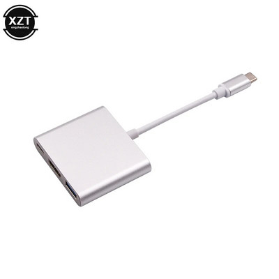 Adaptor USB C HUB la HDMI compatibil pentru Macbook Pro/Air Thunderbolt 3 Hub USB tip C 4K Port USB 3.0 Livrare energie USB-C