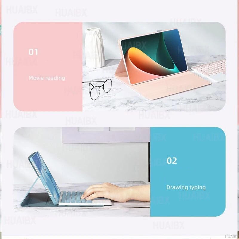 Skirta Xiaomi Mi Pad 5 11 colių dėklui su klaviatūra, nuimama Bluetooth klaviatūra, skirta Xiaomi Mi Pad 5 Pro planšetinio kompiuterio dangteliu
