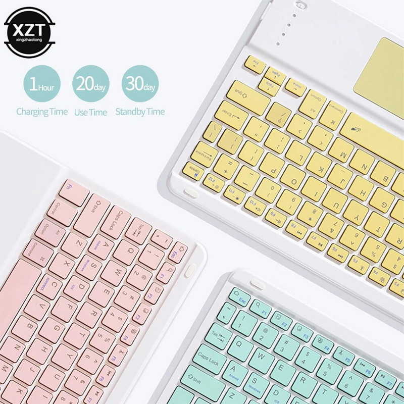 Krievu bezvadu Bluetooth tastatūra iPad Touch ārējā tastatūra Bezvadu Bluetooth tastatūra birojam tālruņa planšetdatoram