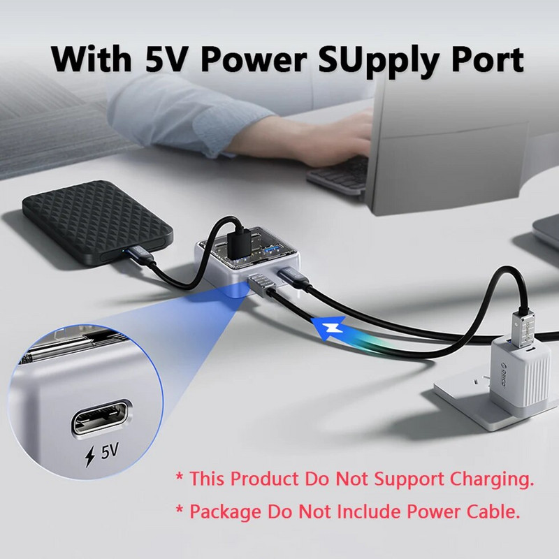 ORICO višestruki USB A tip C portovi Splitter Hub 4 10Gbps USB 3.1 utor Dock Station Multi USB3.0 ekstenzorski adapter za prijenosno računalo