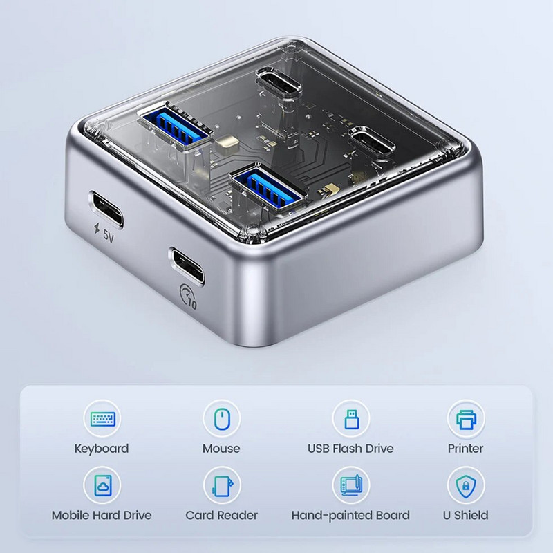 ORICO višestruki USB A tip C portovi Splitter Hub 4 10Gbps USB 3.1 utor Dock Station Multi USB3.0 ekstenzorski adapter za prijenosno računalo