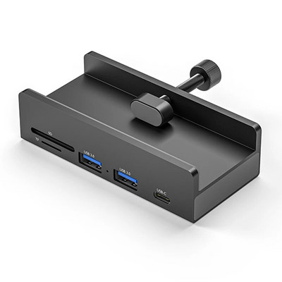 Suport pentru telefon HUB USB tip C 3.0 din aluminiu SD TF Cititor de carduri de memorie Micro USB Încărcător pentru telefon Adaptor de curent continuu Dock extins multiplu