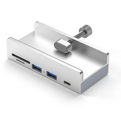 Suport pentru telefon HUB USB tip C 3.0 din aluminiu SD TF Cititor de carduri de memorie Micro USB Încărcător pentru telefon Adaptor de curent continuu Dock extins multiplu