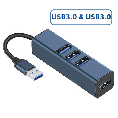 Hub USB din aliaj de aluminiu Hub 3 0 Splitter USB Mai multe porturi Hub multiplu USB 3.0 Extensor Hab Accesorii pentru computer cu RJ45