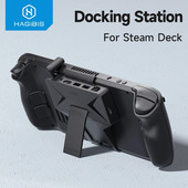 Hagibis 6 în 1 Steam Deck Docking Station Suport de andocare Hub USB C la RJ45 4K 60HZ compatibil HDMI Accesorii de bază de încărcare rapidă
