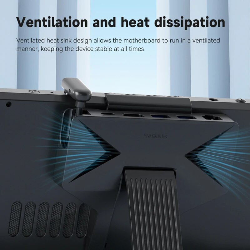 Hagibis 6 σε 1 Steam Docking Station Dock Hub USB C σε RJ45 4K 60HZ Αξεσουάρ βάσης γρήγορης φόρτισης συμβατά με HDMI