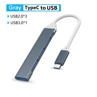 USB C HUB 4K 30Hz Τύπος C σε HDMI Συμβατό με PD 87W USB Splitter Προσαρμογέας USB για Macbook Air Pro USB3.0 HUB TF SD Multi Converter