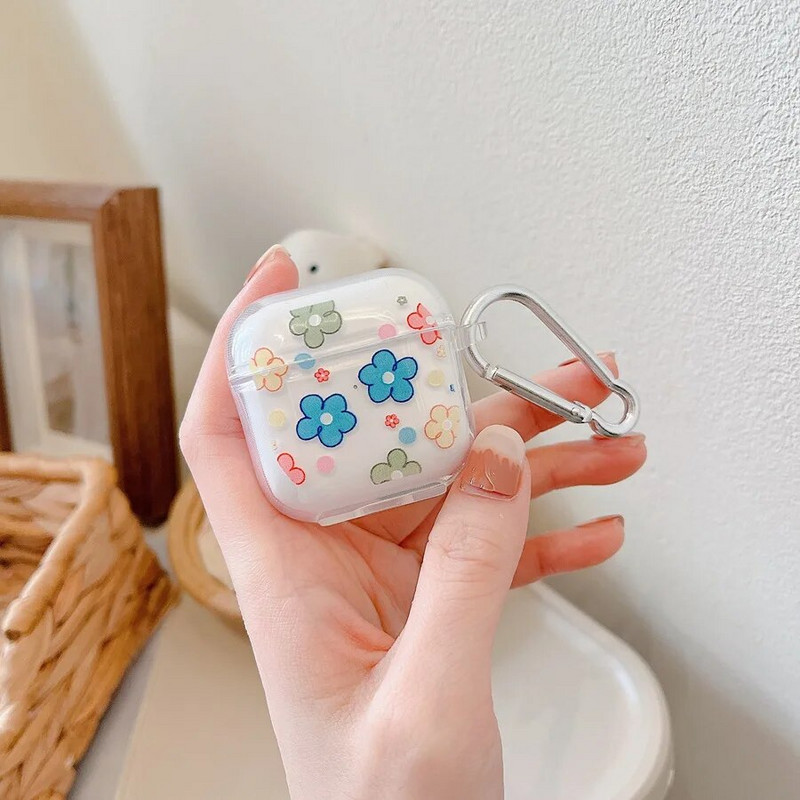 Θήκη για τουλίπα λουλουδιών Για air pro 4 /Mini Pro 4 /mini pro5 Θήκη Colorful Protect Silicone Earphone Cover MINI Pro4 TWS case fundas