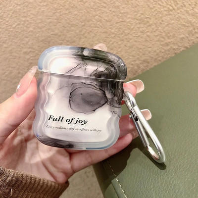 INS Gradient Roses Κόκκινη κυματιστή θήκη ακουστικών σιλικόνης για Apple Airpods Pro 2 1 3 Κάλυμμα ακουστικών Bluetooth Sweet Cute Cases Μπρελόκ