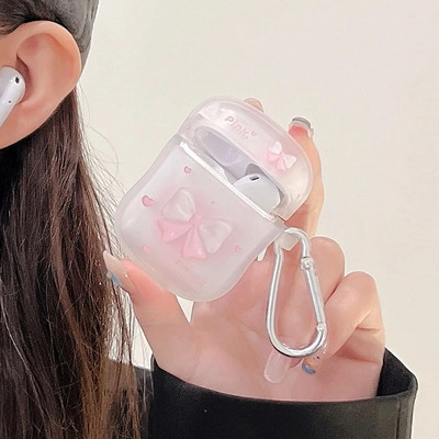 INS Gradient Roses Κόκκινη κυματιστή θήκη ακουστικών σιλικόνης για Apple Airpods Pro 2 1 3 Κάλυμμα ακουστικών Bluetooth Sweet Cute Cases Μπρελόκ