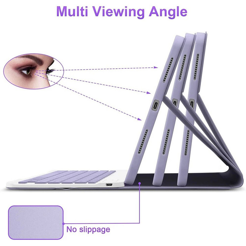 Magic Keyboard juhtmevaba klaviatuur koos magnetilise klaviatuuriümbrisega Bluetoothiga ühilduv klahvistik vaigisti sisestamine iPad 10th Gen 10,9-tollisele