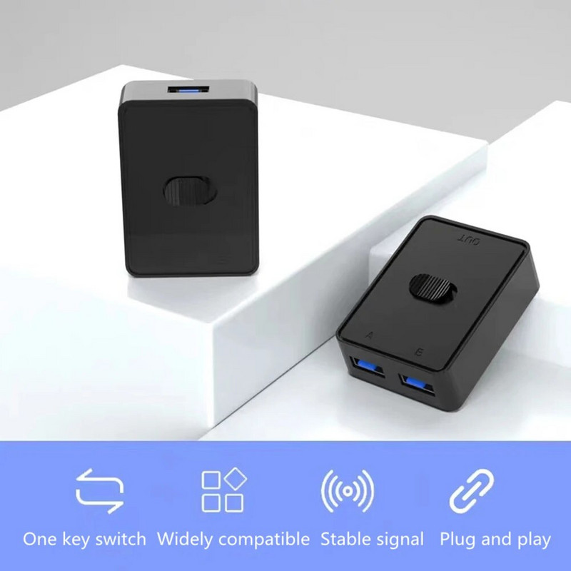 KVM USB HUB 5Gbps USB 3.0 Switcher Selector 2 u 1 Out KVM Switch USB 3.0 dvosmjerni dijeljenje za pisač Tipkovnica Miš Dijeljenje