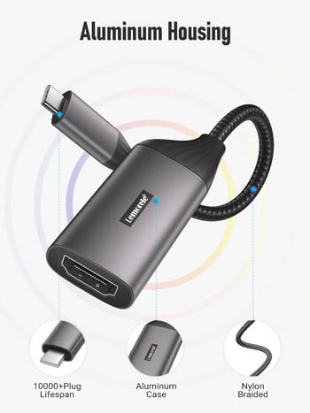 Lemorele L11 USB Hub USB C към HDMI 4k@30hz Адаптер за дисплей за MacBook Pro Air iPad Pro Samsung Galaxy S21 S20 USB-C HDMI Adapte