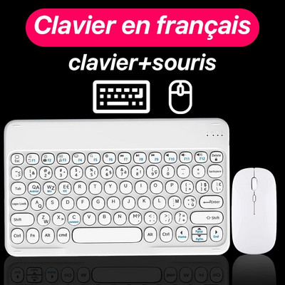 CASEPOKE iPadile Juhtmeta ümmargused klahvid Klaviatuur Xiaomi jaoks Samsung Google Android iOS Windows Silent klaviatuuri ja hiire komplekt