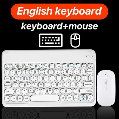 CASEPOKE iPadile Juhtmeta ümmargused klahvid Klaviatuur Xiaomi jaoks Samsung Google Android iOS Windows Silent klaviatuuri ja hiire komplekt