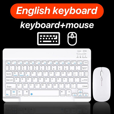 CASEPOKE Για iPad Πληκτρολόγιο Bluetooth Ποντίκι για Xiaomi Μίνι ασύρματο πληκτρολόγιο tablet Samsung Huawei τηλέφωνο για Android IOS Windows