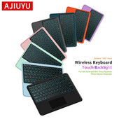 Πληκτρολόγιο AJIUYU Touchpad Backlight Ασύρματο Bluetooth για iPad Samsung Lenovo Xiaomi Surface Laptop Tablet Phone ios Android Win