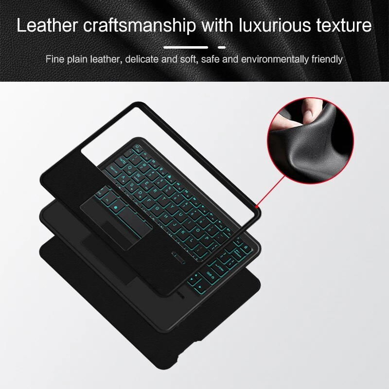 Πληκτρολόγιο AJIUYU Touchpad Backlight Ασύρματο Bluetooth για iPad Samsung Lenovo Xiaomi Surface Laptop Tablet Phone ios Android Win