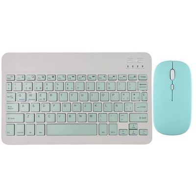 Bluetooth bezvadu tastatūra pele krievu spāņu korejiešu priekš iPad Xiaomi MiPad Samsung Huawei MatePad planšetdators klēpjdators IOS Android