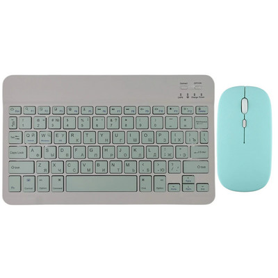 Bluetooth bezvadu tastatūra pele krievu spāņu korejiešu priekš iPad Xiaomi MiPad Samsung Huawei MatePad planšetdators klēpjdators IOS Android