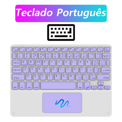 CASEPOKE 10 ιντσών ασύρματο πληκτρολόγιο Bluetooth με επιφάνεια αφής για Samsung iPad Xiaomi Lenovo Huawei Universal Tablet Keyboard