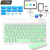 EMTRA bezvadu tastatūra Bluetooth tastatūra un pele iPad Air 5 Pro 12.9 Tecaldo Bluetooth Xiaomi Samsung iPad tastatūrai