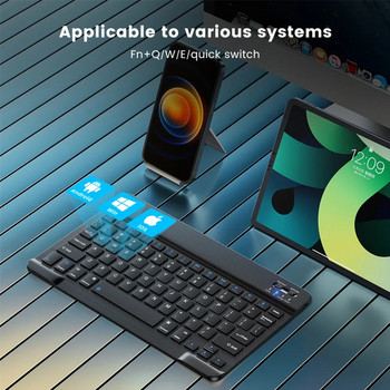 Ασύρματο πληκτρολόγιο EMTRA Πληκτρολόγιο και ποντίκι Bluetooth για iPad Air 5 Pro 12.9 Tecaldo Bluetooth για Xiaomi Samsung iPad Πληκτρολόγιο