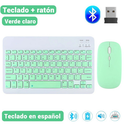 EMTRA bezvadu tastatūra Bluetooth tastatūra un pele iPad Air 5 Pro 12.9 Tecaldo Bluetooth Xiaomi Samsung iPad tastatūrai