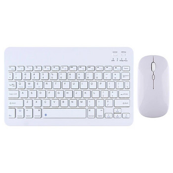 10-инчова Bluetooth безжична клавиатура за таблет ipad Английска клавиатура и мишка Комплект мини клавиатура за ipad Pro 12 9 Air 4 S6 Lite