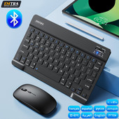 Mouse cu tastatură fără fir Bluetooth pentru tabletă IOS Android Windows pentru iPad Air Mini Pro Spaniolă Coreeană Portugalia Rusă