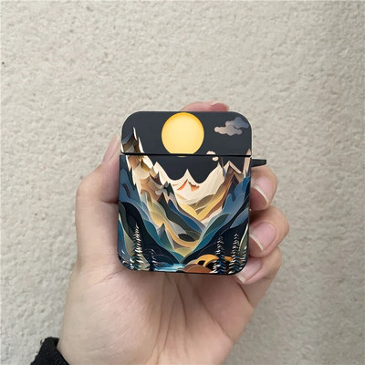 Χαριτωμένη θήκη ακουστικών 2D Landscape Art για For Apple Airpods 1 2 3 Scenery Soft Προστατευτική θήκη ακουστικών για Air Pod Pro 2 Shells